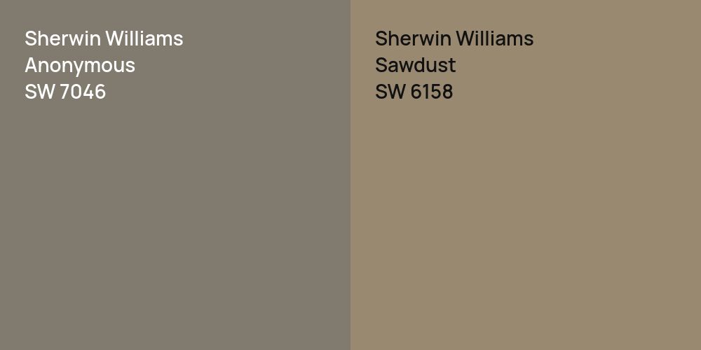 Sherwin Williams Anonymous vs. Sherwin Williams Sawdust