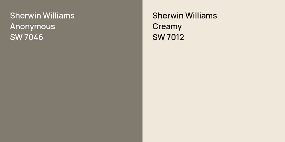 Sherwin Williams Anonymous vs. Sherwin Williams Creamy