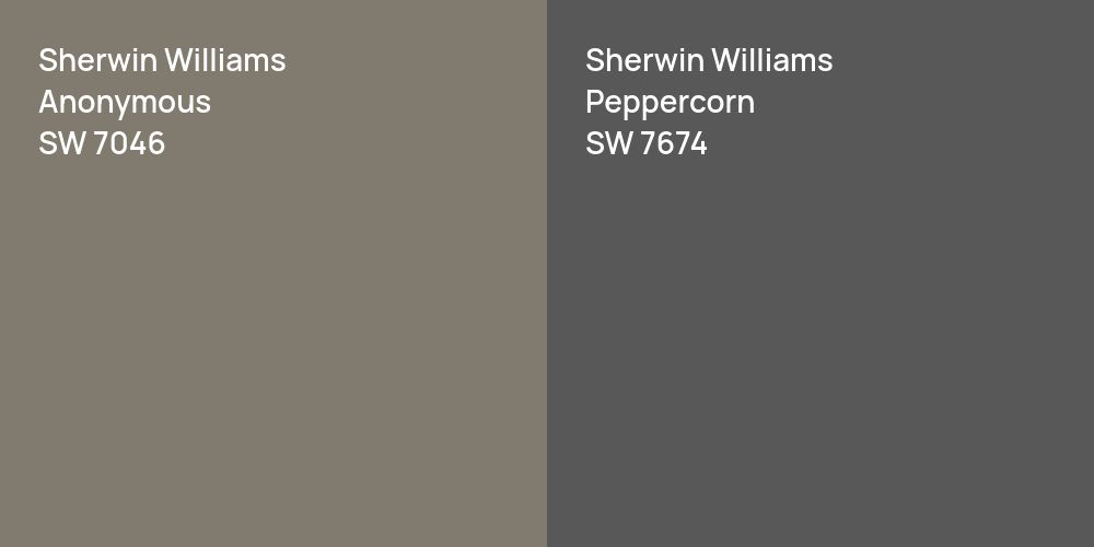 Sherwin Williams Anonymous vs. Sherwin Williams Peppercorn