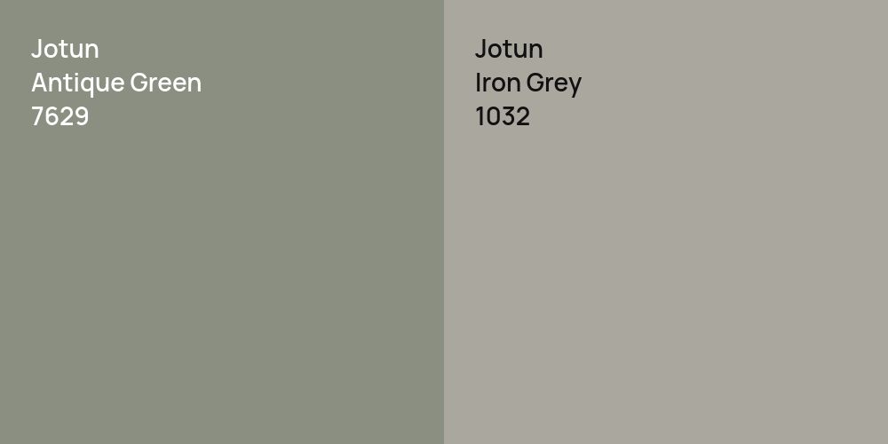 Jotun Antique Green vs. Jotun Iron Grey