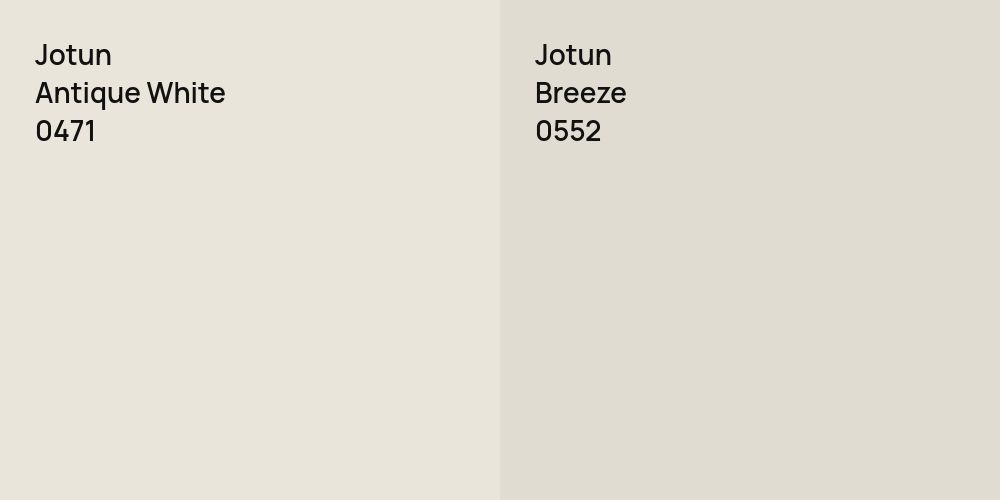 Jotun Antique White vs. Jotun Breeze