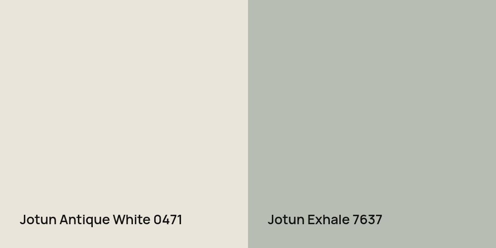 Jotun Antique White vs. Jotun Exhale