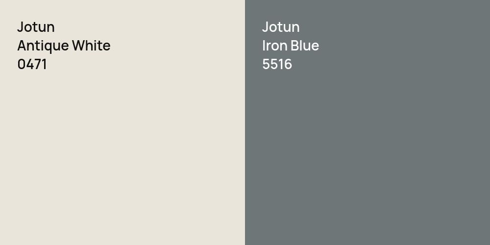 Jotun Antique White vs. Jotun Iron Blue