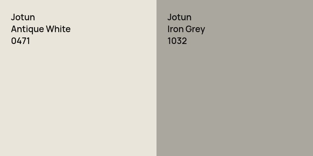 Jotun Antique White vs. Jotun Iron Grey