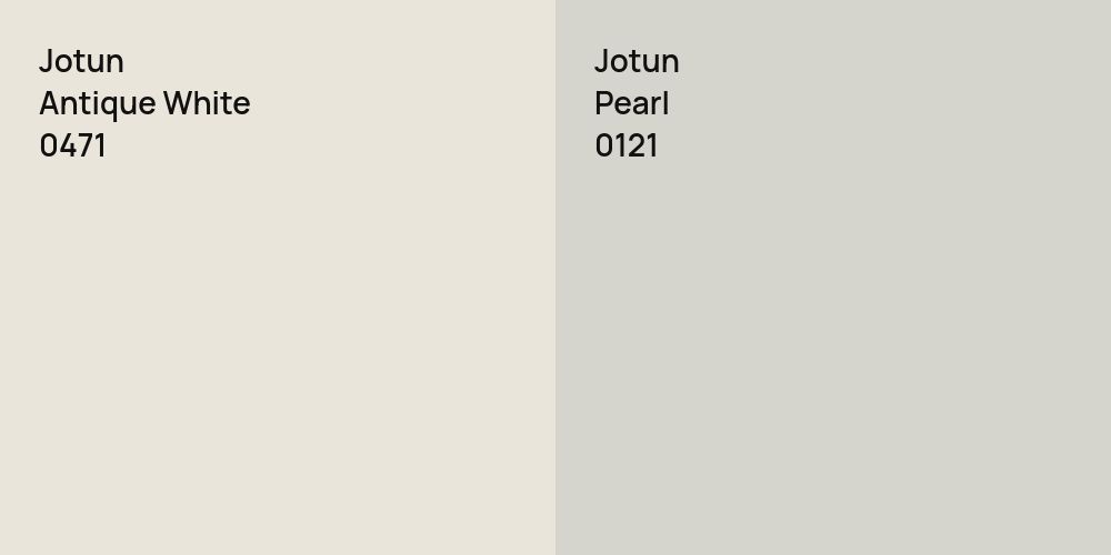 Jotun Antique White vs. Jotun Pearl