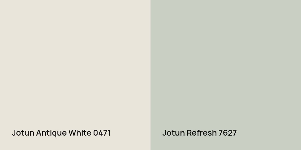 Jotun Antique White vs. Jotun Refresh