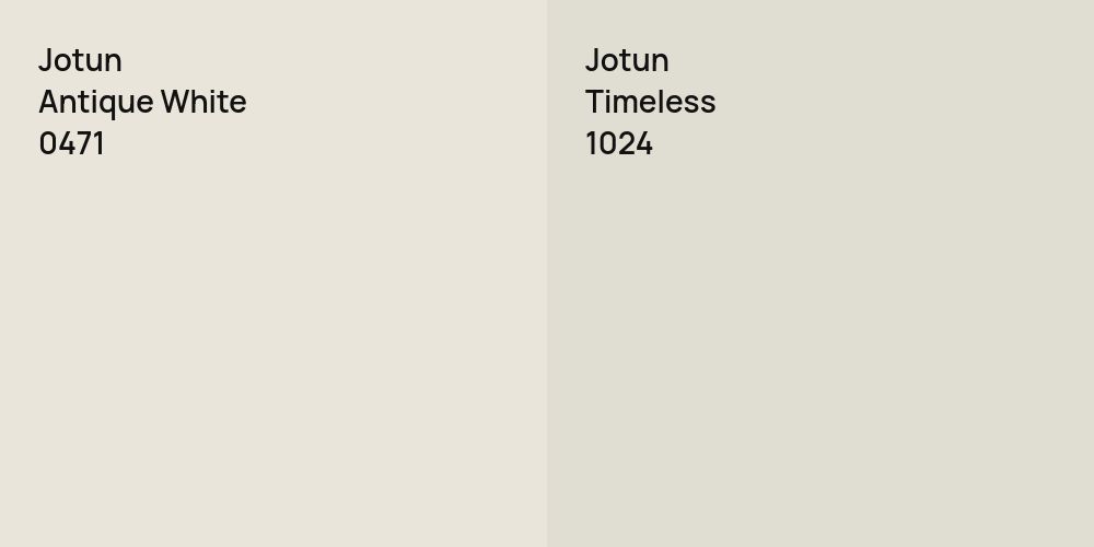 Jotun Antique White vs. Jotun Timeless