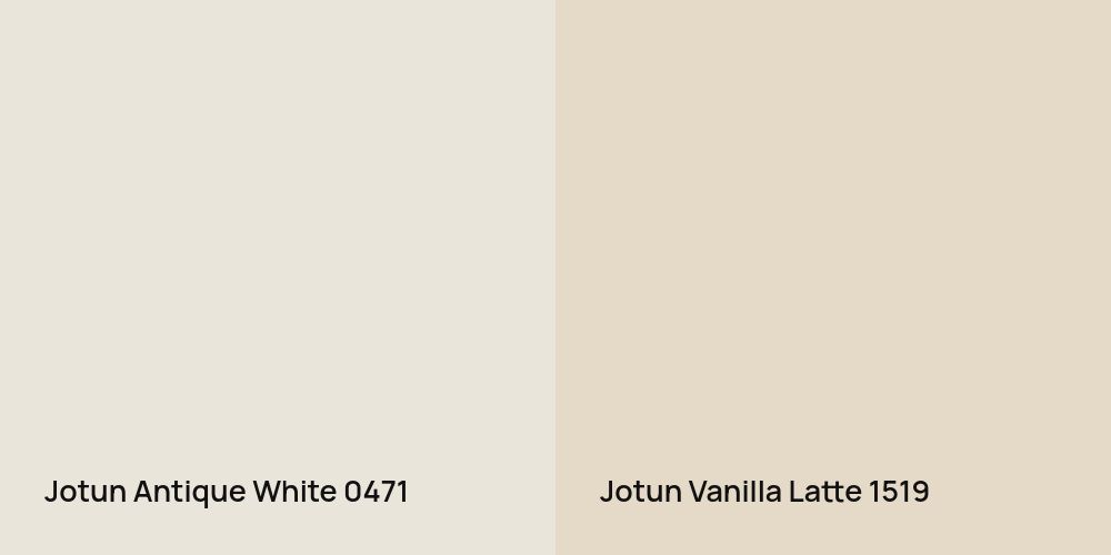 Jotun Antique White vs. Jotun Vanilla Latte