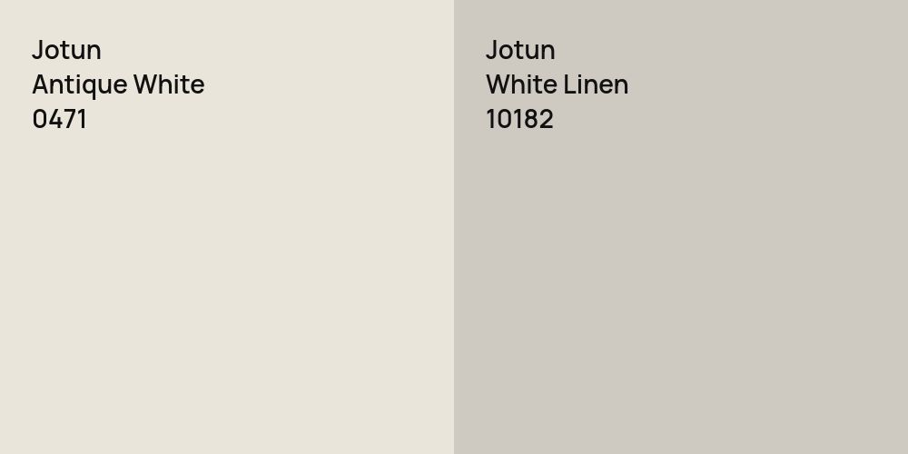 Jotun Antique White vs. Jotun White Linen