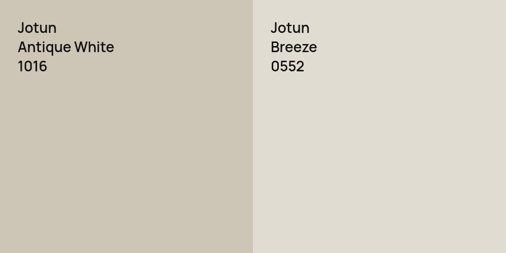 Jotun Antique White vs. Jotun Breeze