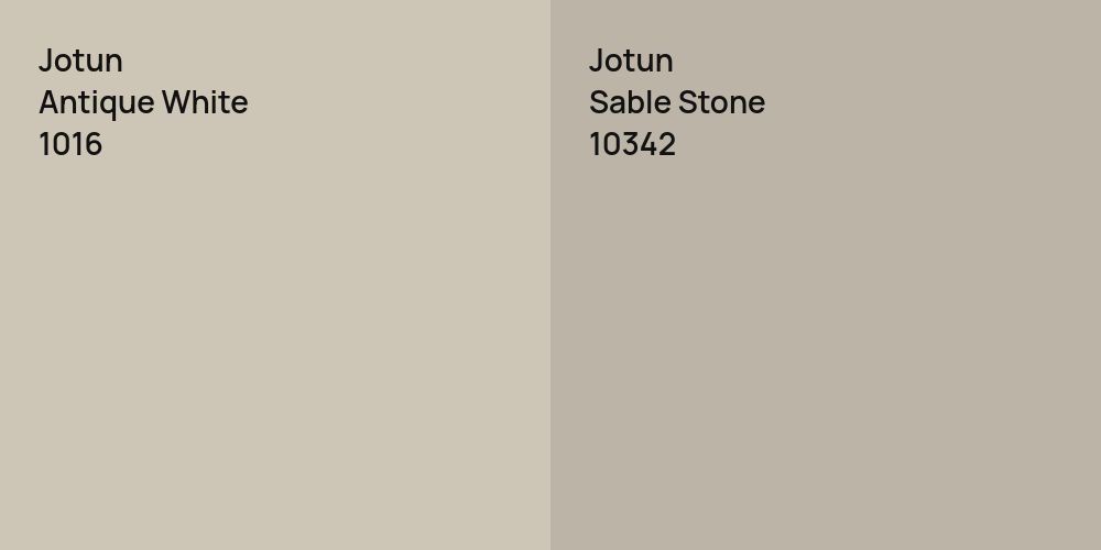 Jotun Antique White vs. Jotun Sable Stone