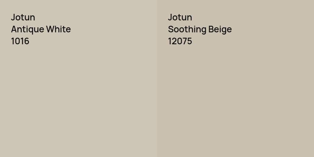 Jotun Antique White vs. Jotun Soothing Beige