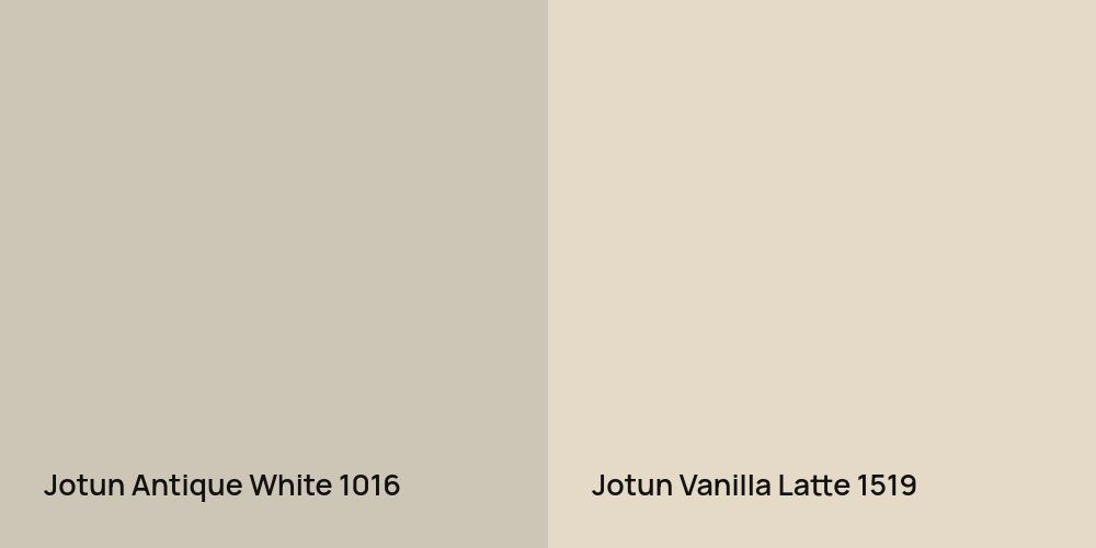 Jotun Antique White vs. Jotun Vanilla Latte