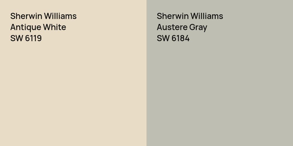 Sherwin Williams Antique White vs. Sherwin Williams Austere Gray