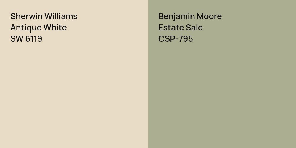 Sherwin Williams Antique White vs. Benjamin Moore Estate Sale