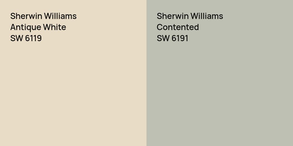 Sherwin Williams Antique White vs. Sherwin Williams Contented