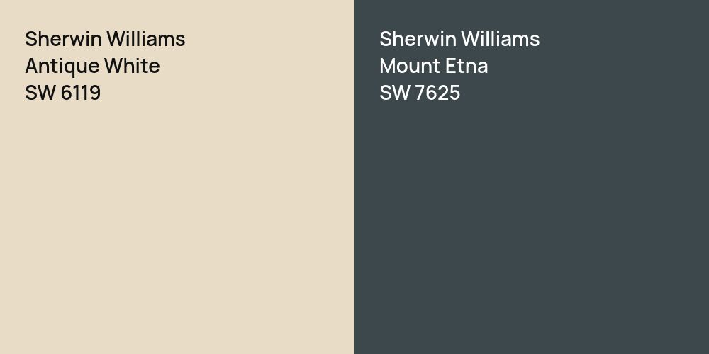 Sherwin Williams Antique White vs. Sherwin Williams Mount Etna