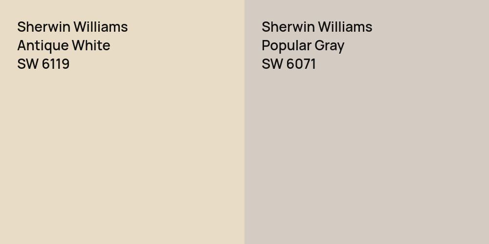 Sherwin Williams Antique White vs. Sherwin Williams Popular Gray