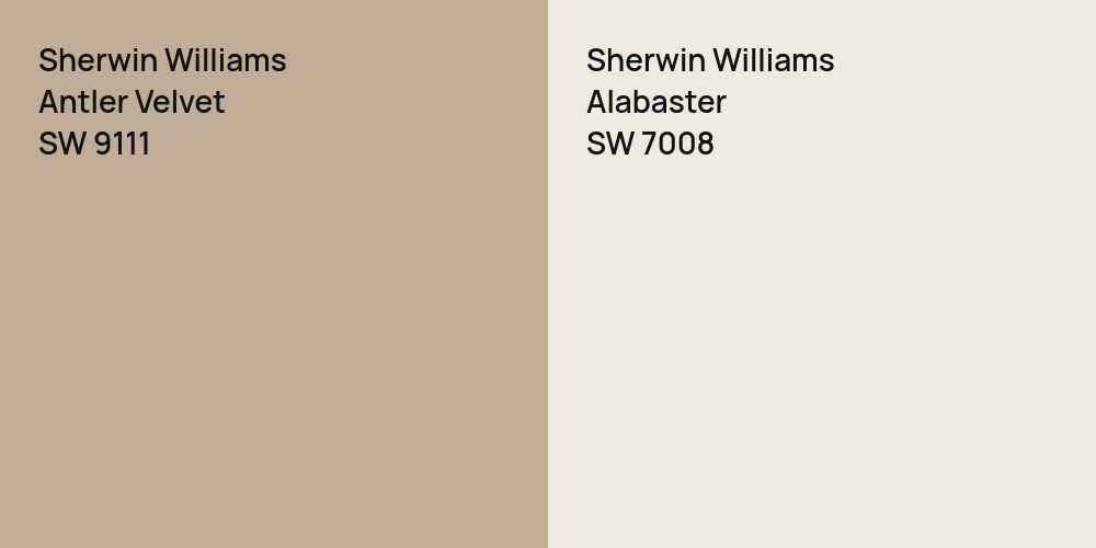 Sherwin Williams Antler Velvet vs. Sherwin Williams Alabaster