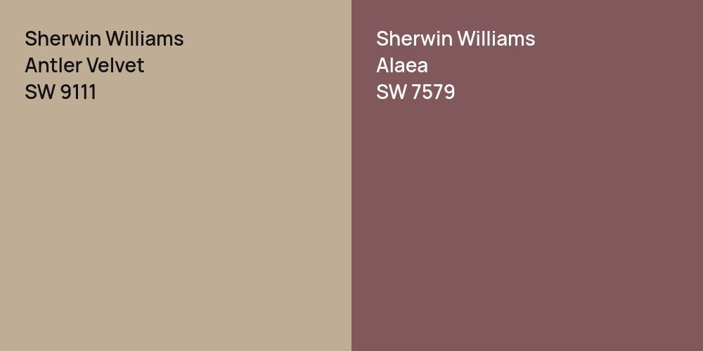 Sherwin Williams Antler Velvet vs. Sherwin Williams Alaea