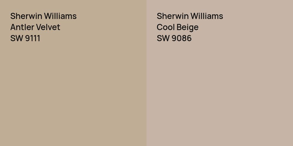 Sherwin Williams Antler Velvet vs. Sherwin Williams Cool Beige