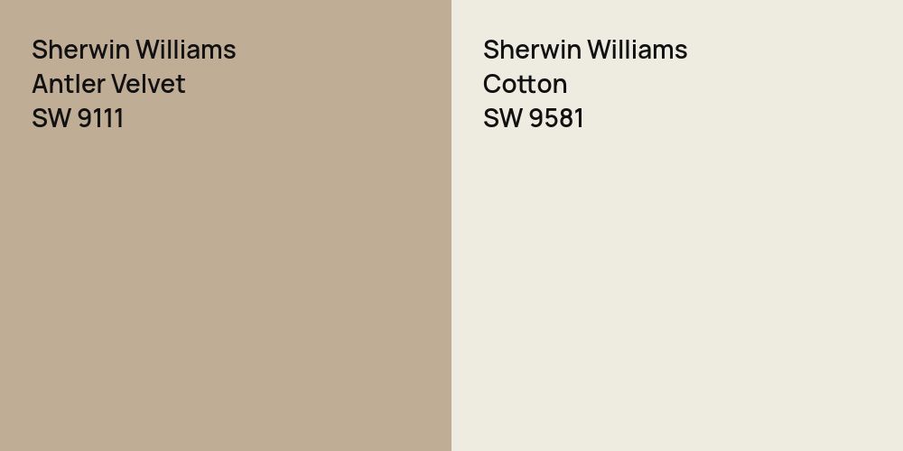 Sherwin Williams Antler Velvet vs. Sherwin Williams Cotton