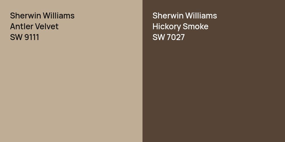 Sherwin Williams Antler Velvet vs. Sherwin Williams Hickory Smoke