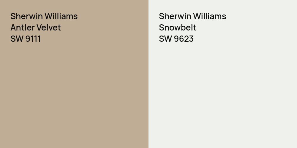 Sherwin Williams Antler Velvet vs. Sherwin Williams Snowbelt