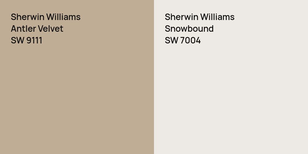 Sherwin Williams Antler Velvet vs. Sherwin Williams Snowbound