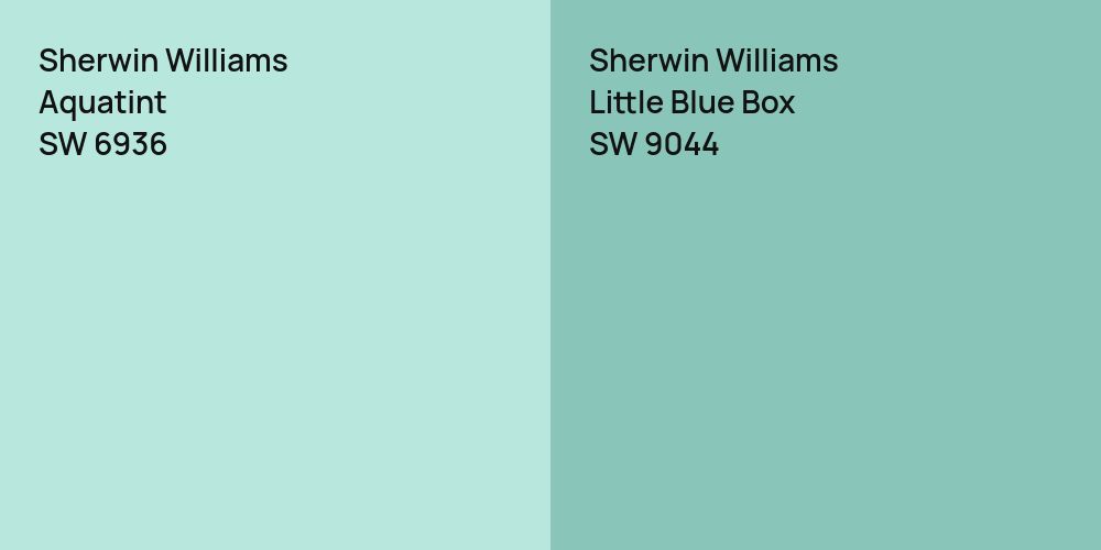 Sherwin Williams Aquatint vs. Sherwin Williams Little Blue Box