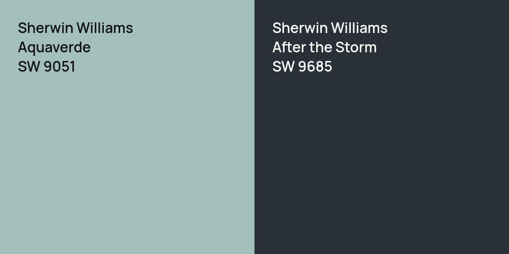 Sherwin Williams Aquaverde vs. Sherwin Williams After the Storm