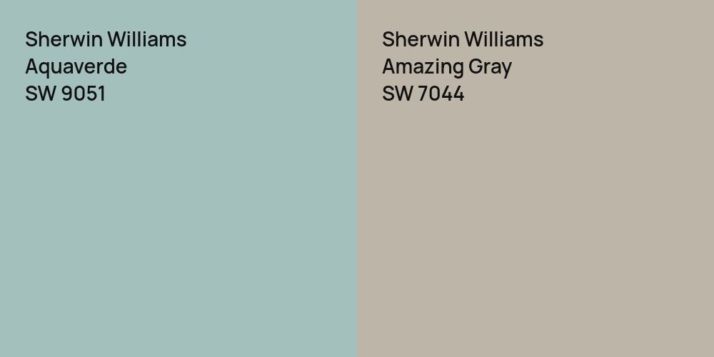 Sherwin Williams Aquaverde vs. Sherwin Williams Amazing Gray