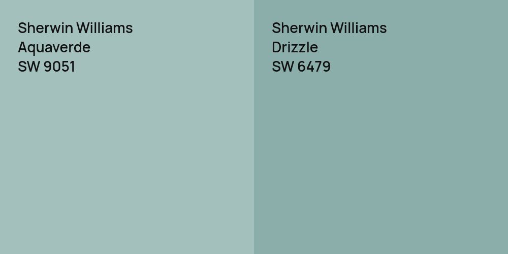 Sherwin Williams Aquaverde vs. Sherwin Williams Drizzle