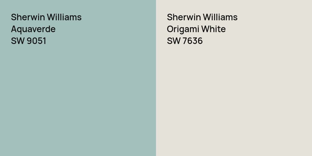 Sherwin Williams Aquaverde vs. Sherwin Williams Origami White