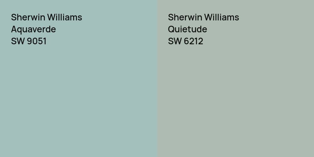 Sherwin Williams Aquaverde vs. Sherwin Williams Quietude