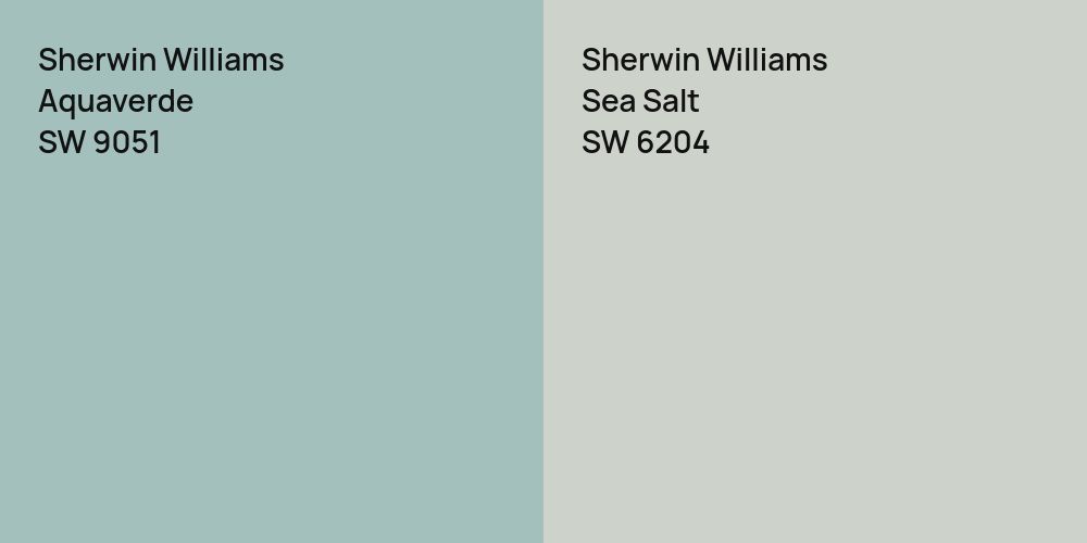 Sherwin Williams Aquaverde vs. Sherwin Williams Sea Salt