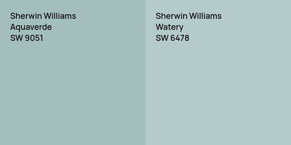 Sherwin Williams Aquaverde vs. Sherwin Williams Watery