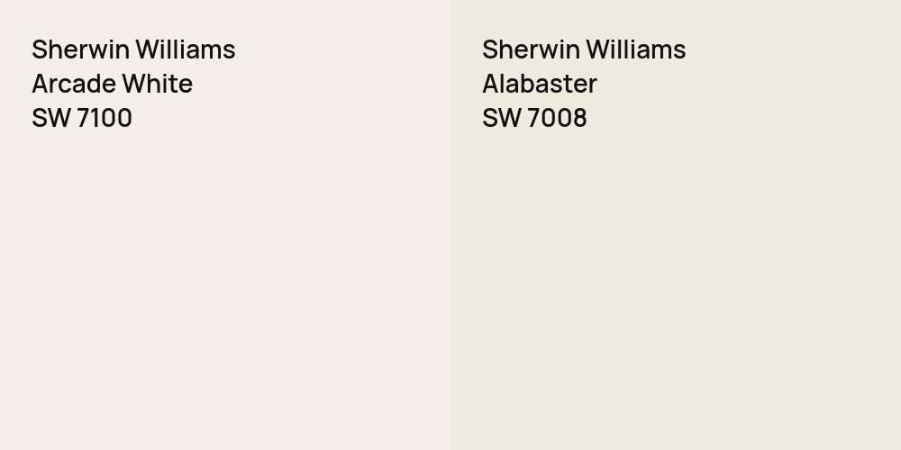 Sherwin Williams Arcade White vs. Sherwin Williams Alabaster