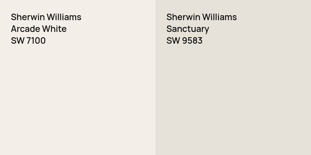 Sherwin Williams Arcade White vs. Sherwin Williams Sanctuary