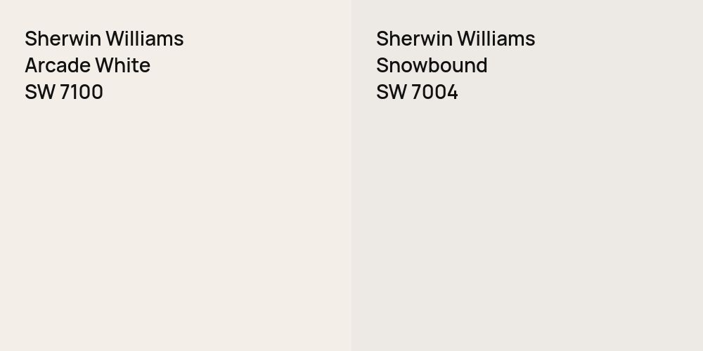 Sherwin Williams Arcade White vs. Sherwin Williams Snowbound