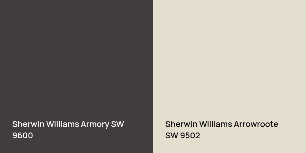 Sherwin Williams Armory vs. Sherwin Williams Arrowroote