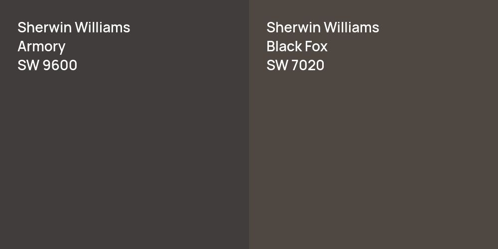 Sherwin Williams Armory vs. Sherwin Williams Black Fox