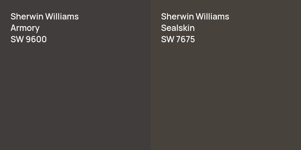 Sherwin Williams Armory vs. Sherwin Williams Sealskin