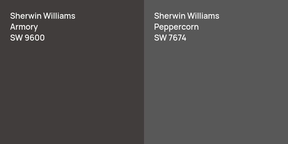 Sherwin Williams Armory vs. Sherwin Williams Peppercorn