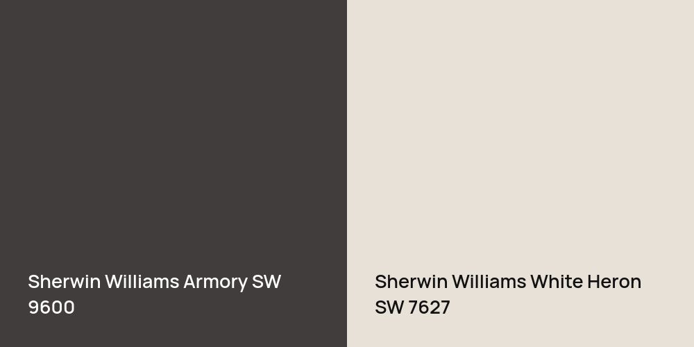 Sherwin Williams Armory vs. Sherwin Williams White Heron