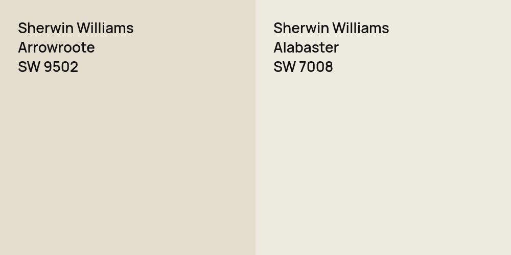 Sherwin Williams Arrowroote vs. Sherwin Williams Alabaster