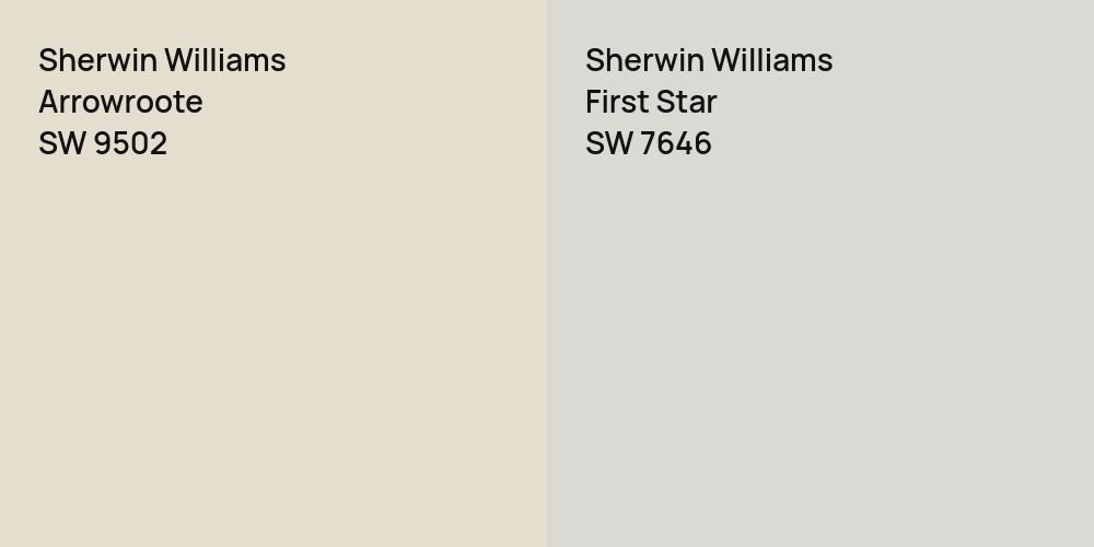 Sherwin Williams Arrowroote vs. Sherwin Williams First Star