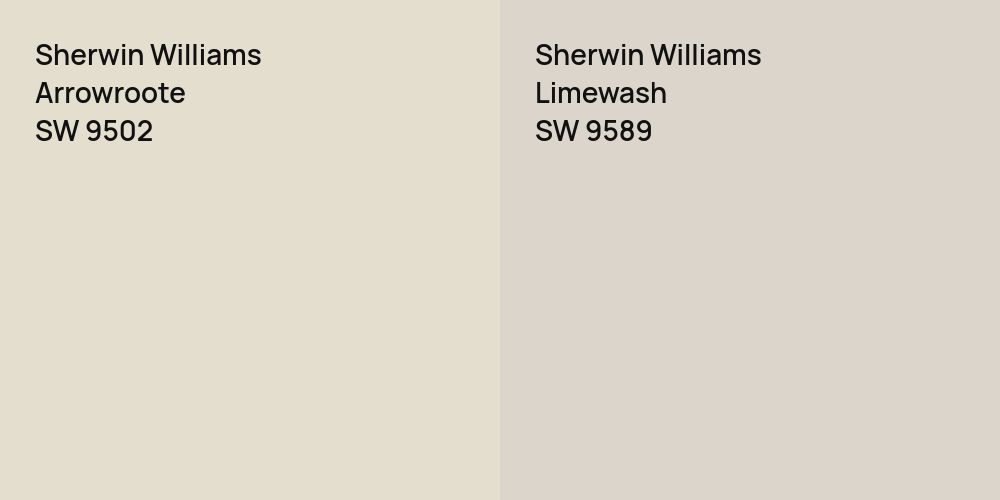 Sherwin Williams Arrowroote vs. Sherwin Williams Limewash