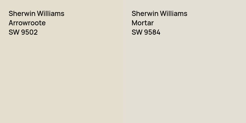 Sherwin Williams Arrowroote vs. Sherwin Williams Mortar