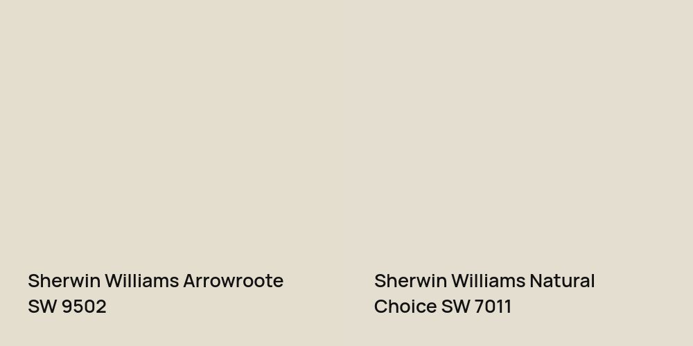 Sherwin Williams Arrowroote vs. Sherwin Williams Natural Choice